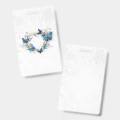Sieraden Hart met Vlinders Morpho Badge (Voor- en achterkant)
