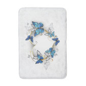 Sieraden Hart met Vlinders Morpho Badmat (Voorkant Verticaal)