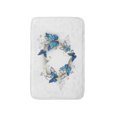 Sieraden Hart met Vlinders Morpho Badmat (Voorkant Verticaal)