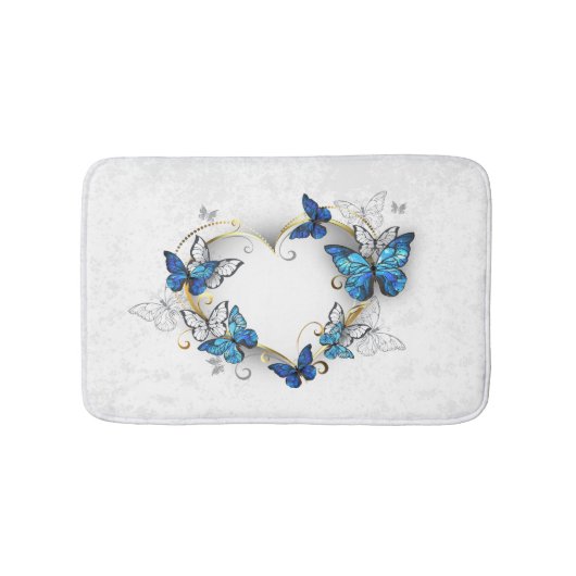 Sieraden Hart met Vlinders Morpho Badmat (Voorkant)