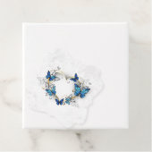 Sieraden Hart met Vlinders Morpho Bedankjes Labels (In situ)