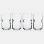 Sieraden Hart met Vlinders Morpho Blikvorm Glas (Rechts)