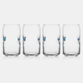 Sieraden Hart met Vlinders Morpho Blikvorm Glas (Links)