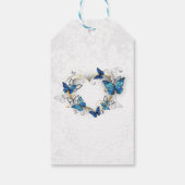 Sieraden Hart met Vlinders Morpho Cadeaulabel (Achterkant)