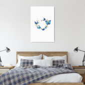 Sieraden Hart met Vlinders Morpho Canvas Afdruk (Insitu (Slaapkamer))