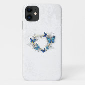 Sieraden Hart met Vlinders Morpho Case-Mate iPhone Case (Achterkant)