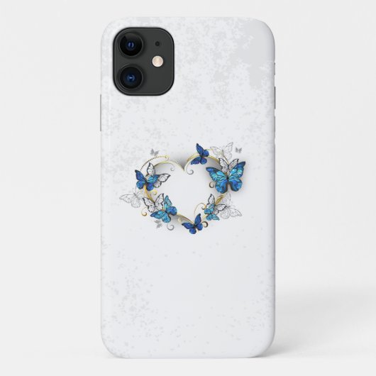 Sieraden Hart met Vlinders Morpho Case-Mate iPhone Case (Achterkant)