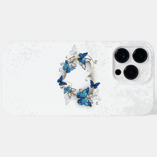 Sieraden Hart met Vlinders Morpho Case-Mate iPhone Case (Achterkant (horizontaal))