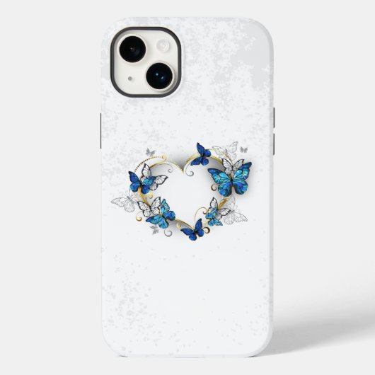 Sieraden Hart met Vlinders Morpho Case-Mate iPhone Case (Achterkant)