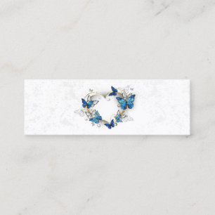 Sieraden Hart met Vlinders Morpho Contactkaartje