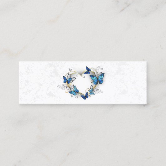 Sieraden Hart met Vlinders Morpho Contactkaartje (Voorkant)