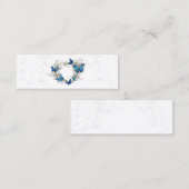 Sieraden Hart met Vlinders Morpho Contactkaartje (Voorkant / Achterkant)