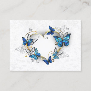Sieraden Hart met Vlinders Morpho Contactkaartje