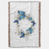 Sieraden Hart met Vlinders Morpho Deken (Voorkant Verticaal)