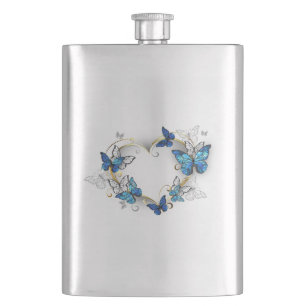 Sieraden Hart met Vlinders Morpho Flacon