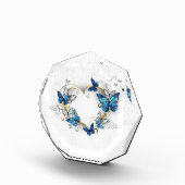 Sieraden Hart met Vlinders Morpho Fotoblokken (Rechts)