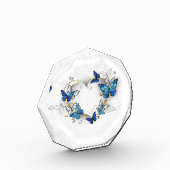 Sieraden Hart met Vlinders Morpho Fotoblokken (Links)