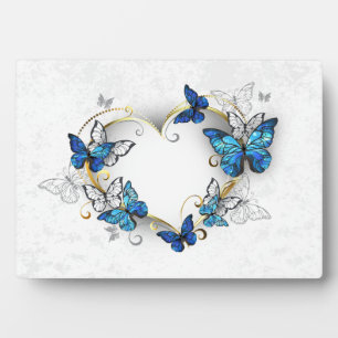 Sieraden Hart met Vlinders Morpho Fotoplaat