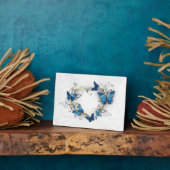 Sieraden Hart met Vlinders Morpho Fotoplaat (Zijkant)