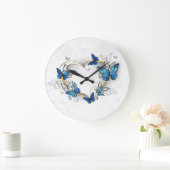 Sieraden Hart met Vlinders Morpho Grote Klok (Huis)