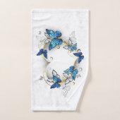 Sieraden Hart met Vlinders Morpho Handdoek (Handdoek)