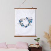 Sieraden Hart met Vlinders Morpho Hangend Wandkleed (Slaapkamer)