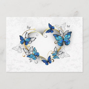Sieraden Hart met Vlinders Morpho Informatiekaartje