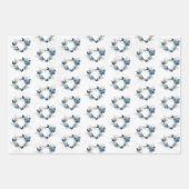 Sieraden Hart met Vlinders Morpho Inpakpapier Vel (Voorkant)