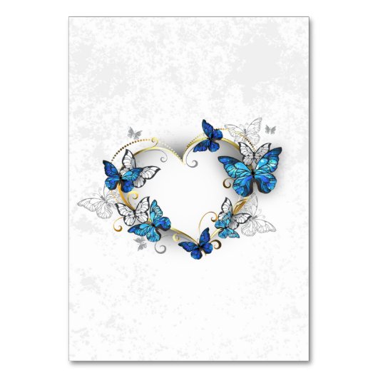 Sieraden Hart met Vlinders Morpho Kaart (Voorkant)