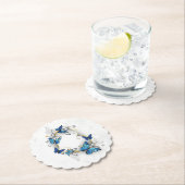 Sieraden Hart met Vlinders Morpho Kartonnen Onderzetters (Insitu)