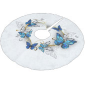 Sieraden Hart met Vlinders Morpho Kerstboom Rok (Gekanteld)