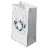 Sieraden Hart met Vlinders Morpho Klein Cadeauzakje (Achterkant Gekanteld)
