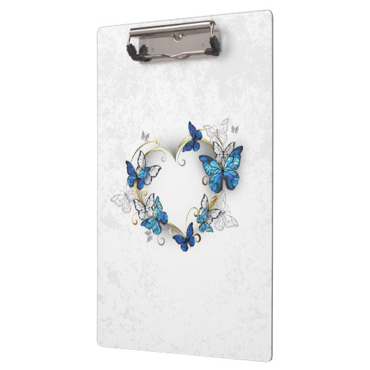 Sieraden Hart met Vlinders Morpho Klembord (Links)