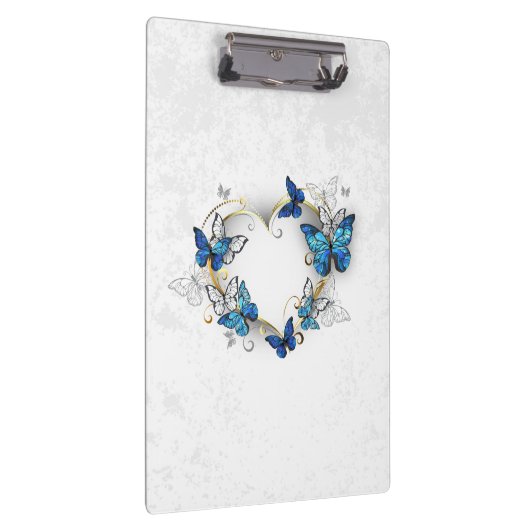 Sieraden Hart met Vlinders Morpho Klembord (Rechts)