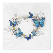 Sieraden Hart met Vlinders Morpho Kubus (Rechts)