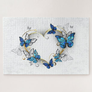 Sieraden Hart met Vlinders Morpho Legpuzzel