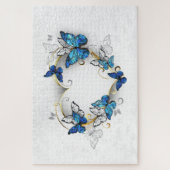 Sieraden Hart met Vlinders Morpho Legpuzzel (Verticaal)