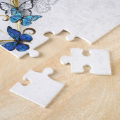 Sieraden Hart met Vlinders Morpho Legpuzzel (Zijkant)