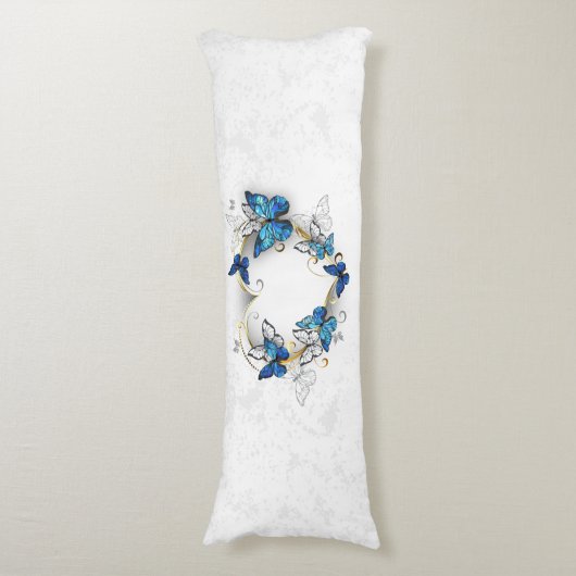 Sieraden Hart met Vlinders Morpho Lichaamskussen (Voorkant Verticaal)