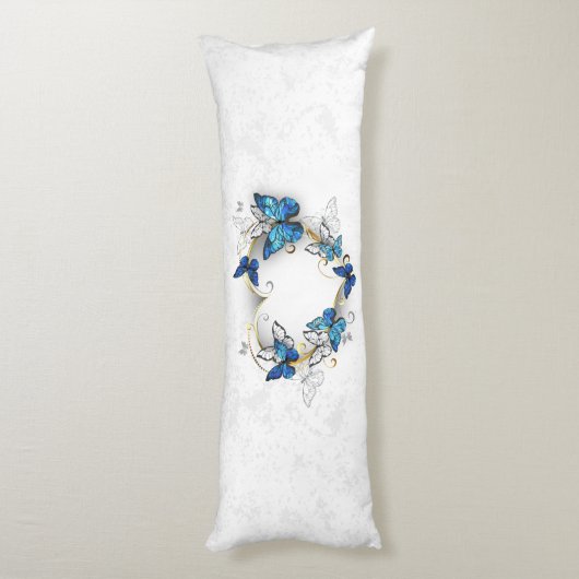 Sieraden Hart met Vlinders Morpho Lichaamskussen (Achterkant (Verticaal))