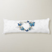 Sieraden Hart met Vlinders Morpho Lichaamskussen (Voorkant)