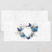 Sieraden Hart met Vlinders Morpho Menu (Voorkant / Achterkant)