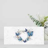 Sieraden Hart met Vlinders Morpho Menu (Staand voorkant)