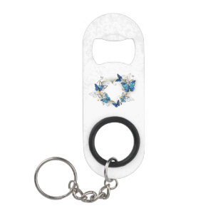 Sieraden Hart met Vlinders Morpho Mini Flessenopener