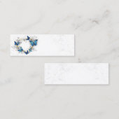 Sieraden Hart met Vlinders Morpho Mini Visitekaartje (Voorkant / Achterkant)