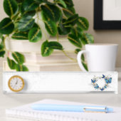 Sieraden Hart met Vlinders Morpho Naambordje
