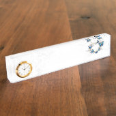Sieraden Hart met Vlinders Morpho Naambordje (Zijkant)