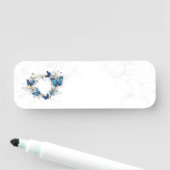 Sieraden Hart met Vlinders Morpho Naamplaatje (In situ)