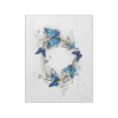 Sieraden Hart met Vlinders Morpho Notitieblok (Linkerzijde)