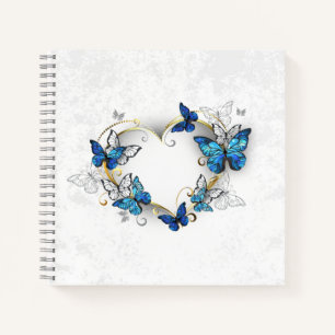 Sieraden Hart met Vlinders Morpho Notitieboek